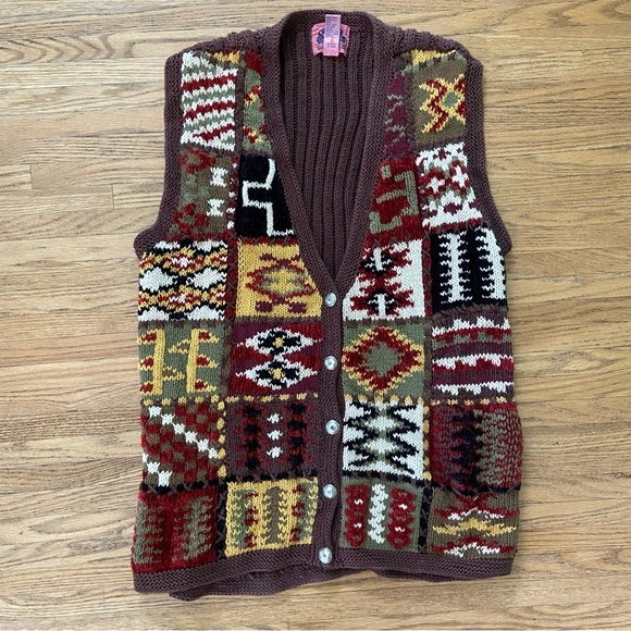 Cambridge Country Store Ramie Cotton Vintage Knit Sweater Vest Size 8 - Picture 5 of 9